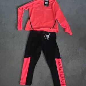 Puma Ignite Pink and Black Sportswear Set